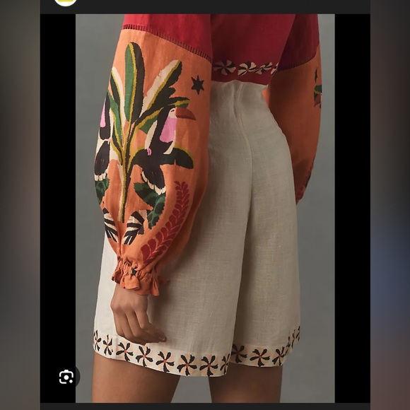 FARM Rio x Anthropologie Floral Long-Sleeve Romper - Picture 3 of 8